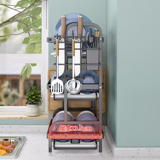 Contenedor de almacenamiento de alimentos de plástico blanco HIPS, estante debajo del fregadero, nevera, armario de cocina, soporte de almacenamiento