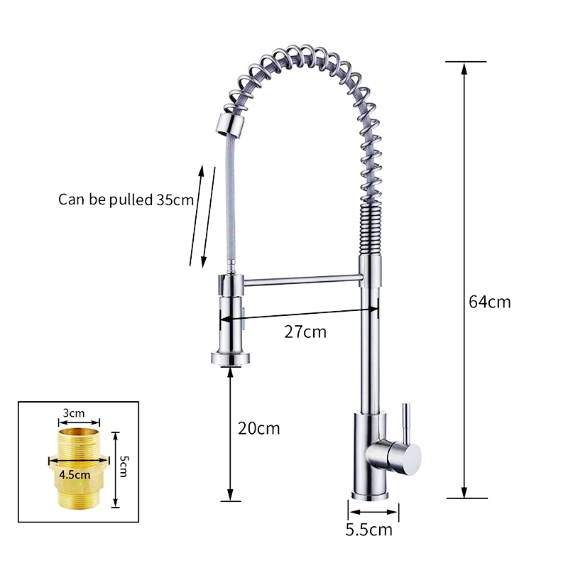 Spring Kitchen Faucet Stainless Steel Smart Touch Kitchen Faucets Sensor Tap