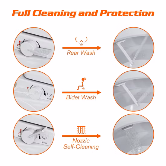 Self-Clean Cold Water Women Care Front Wash Mechanical Manual Non-Eletrotronic Health Bathroom ABS Bidet Toilet Attachment Shower Sprayer Toilet Seat Bidet