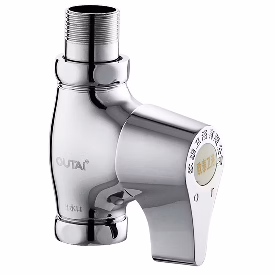 High Quality Water Slow Open Tap Brass Foot Pedal Faucet for Hospital Using