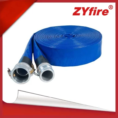 Zyfire 4/5/6/8/10 Pulgadas PVC Ducha Flexible Lay Flat Farm Riego Bomba de agua Manguera de conducto de drenaje